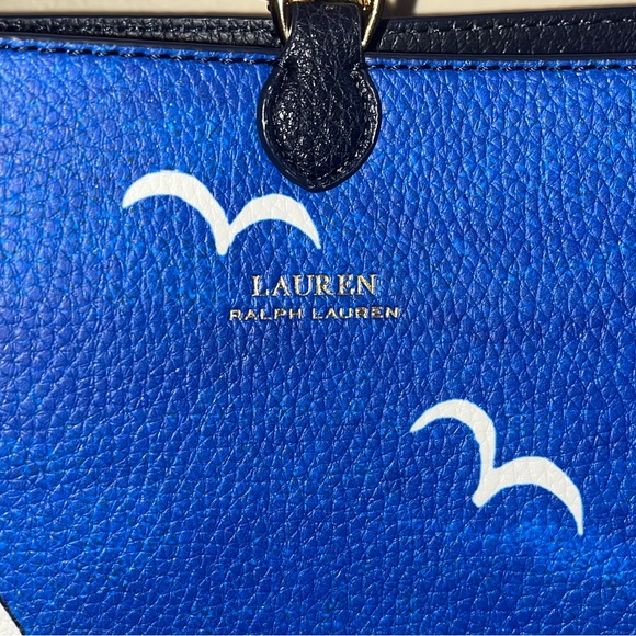 Ralph Lauren Beach Print Faux Leather Large Purse with Small Wallet Bag - Picture 3 of 9